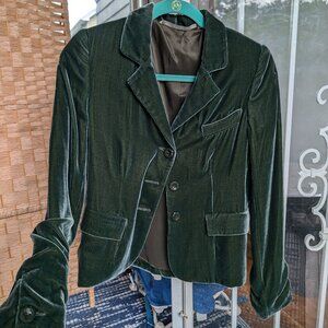 Twelfth Street by Cynthia Vincent Green velvet blazer